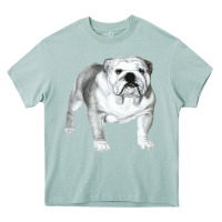 Arona English Bulldog Art Heavy Core Tee - linhVisuals
