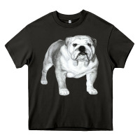 English Bulldog Art Heavy Core Tee | Teevron