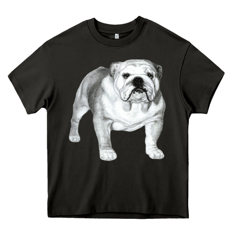 English Bulldog Art Heavy Core Tee by linhVisuals | Teevron
