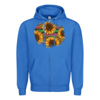 True Royal sunflower leopard serape patch Zipper Hoodie - Jasminsmagicworld