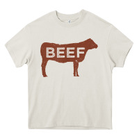 Cream beef t shirt, beef cattle shirt Heavy Core Tee - linhVisuals
