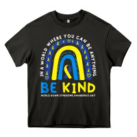 Asphalt be kind down syndrome awareness blue ribbon rainbow march 21 t shirt Heavy Core Tee - linhVisuals