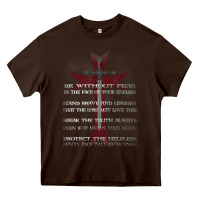 Chocolate Brown knights templar crusader cross ring order be without fear t shirt Heavy Core Tee - linhVisuals