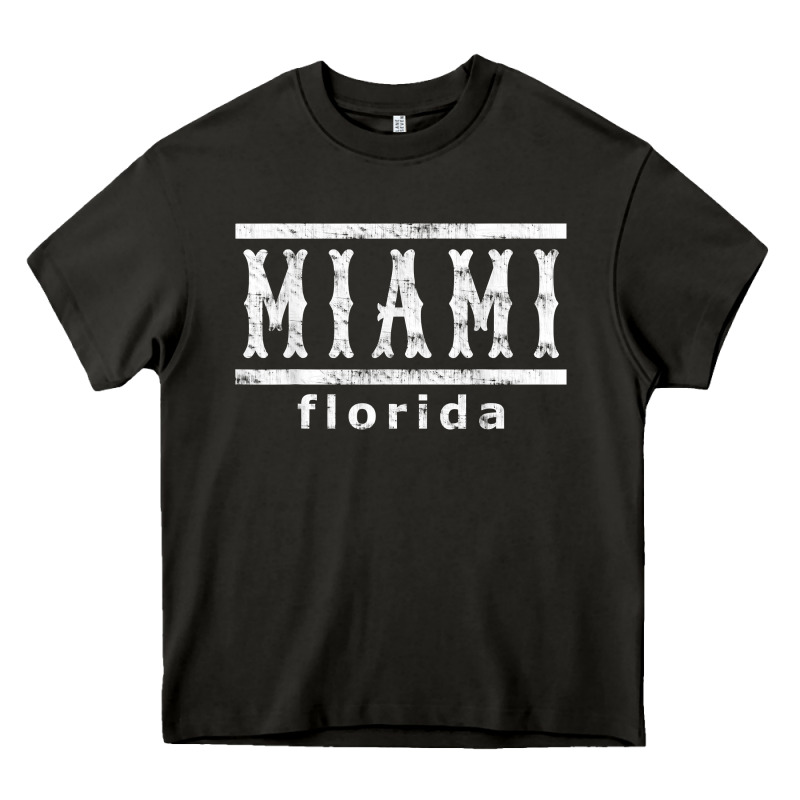Miami Florida Souvenir T Shirt Heavy Core Tee by linhVisuals | Teevron