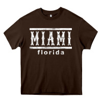 Chocolate Brown miami florida souvenir t shirt Heavy Core Tee - linhVisuals