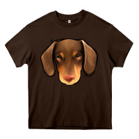 Chocolate Brown Dachshund Heavy Core Tee - Jasminsmagicworld