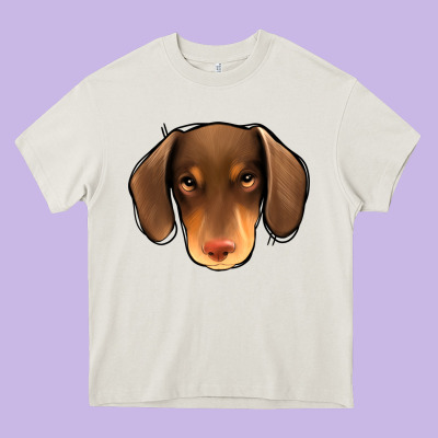 Dachshund Heavy Core Tee Designed By Jasminsmagicworld