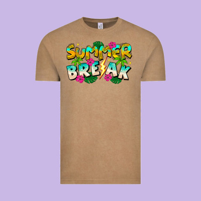 Summer Break Vintage Tee Designed By Cowhidedigitalart