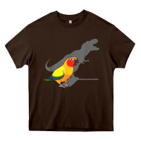 Chocolate Brown cute screaming parrot, birb memes, funny t rex sun conure t shirt Heavy Core Tee - linhVisuals