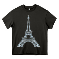 Asphalt eiffel tower with diamonds the parisian french love sign t shirt Heavy Core Tee - linhVisuals