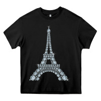 Eiffel Tower With Diamonds The Parisian French Love Sign T Shirt Heavy Core Tee | Teevron