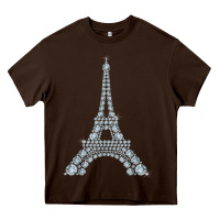 Chocolate Brown eiffel tower with diamonds the parisian french love sign t shirt Heavy Core Tee - linhVisuals