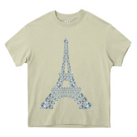 Mossy eiffel tower with diamonds the parisian french love sign t shirt Heavy Core Tee - linhVisuals