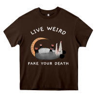 Chocolate Brown funny opossum possum tee live weird fake your death t shirt Heavy Core Tee - linhVisuals