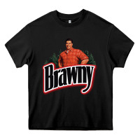 Black brawny paper towel guy Heavy Core Tee - linhVisuals