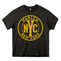 Asphalt harlem new york nyc vintage sign distressed amber print t shirt Heavy Core Tee - linhVisuals