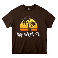Chocolate Brown retro key west t shirt florida beach shirt Heavy Core Tee - linhVisuals