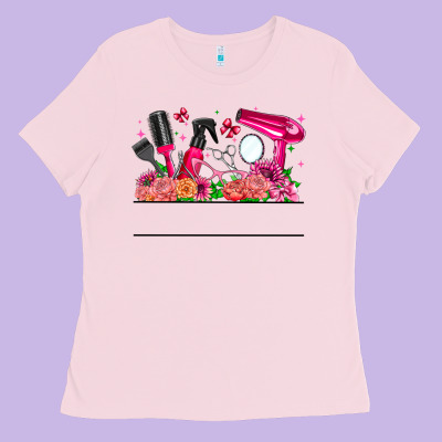 Hair Stylist Your Textt Ladies Tee Designed By Cowhidedigitalart