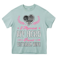 Arona i married my hero proud veteran wife usa military husband t shirt Heavy Core Tee - linhVisuals