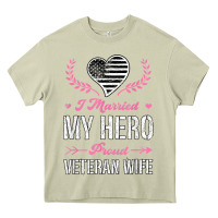 Mossy i married my hero proud veteran wife usa military husband t shirt Heavy Core Tee - linhVisuals