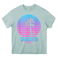 Sarasota Florida Vintage Retro Palm Tree T Shirt Heavy Core Tee | Teevron