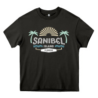 Asphalt sanibel island retro style florida t shirt Heavy Core Tee - linhVisuals