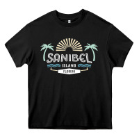 Sanibel Island Retro Style Florida T Shirt Heavy Core Tee | Teevron