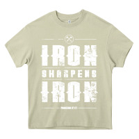 Mossy iron sharpens iron proverbs christian bible verse religious pullover h Heavy Core Tee - linhVisuals