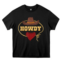 Black howdy shirt western rodeo country cowboy texan t shirt Heavy Core Tee - linhVisuals