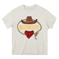 Cream howdy shirt western rodeo country cowboy texan t shirt Heavy Core Tee - linhVisuals