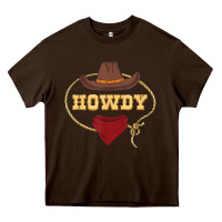 Chocolate Brown howdy shirt western rodeo country cowboy texan t shirt Heavy Core Tee - linhVisuals