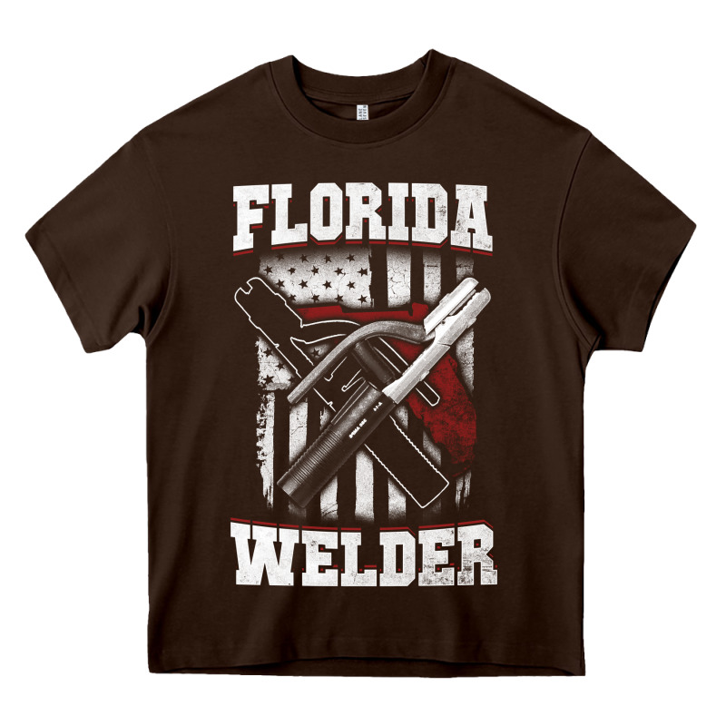 Welding Longsleeves T Shirt Florida Fl American Welder Gifts Heavy Core Tee by linhVisuals | Teevron