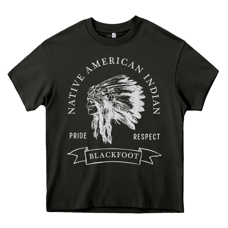 Blackfoot Tribe Native American Indian Pride Respect Darker T Shirt Heavy Core Tee by linhVisuals | Teevron