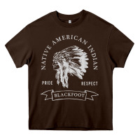 Chocolate Brown blackfoot tribe native american indian pride respect darker t shirt Heavy Core Tee - linhVisuals