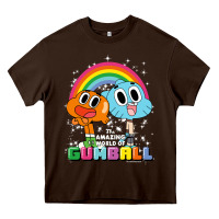 Cn The Amazing World Of Gumball & Darwin Rainbow Portrait Pullover Hoo Heavy Core Tee | Teevron