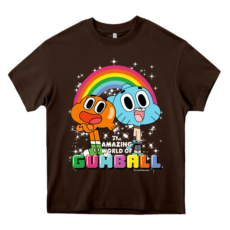Cn The Amazing World Of Gumball & Darwin Rainbow Portrait Pullover Hoo Heavy Core Tee by linhVisuals | Teevron