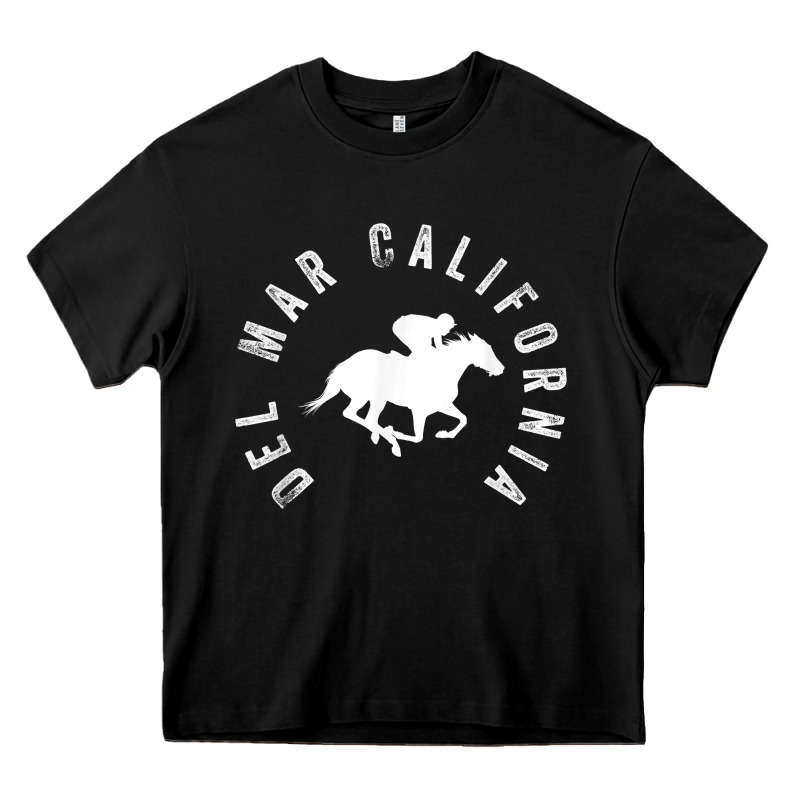 Del Mar California Horse Racing T Shirt Heavy Core Tee by linhVisuals | Teevron