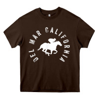 Chocolate Brown del mar california horse racing t shirt Heavy Core Tee - linhVisuals
