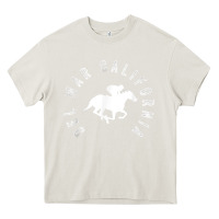Cream del mar california horse racing t shirt Heavy Core Tee - linhVisuals