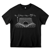 Black einstein’s field equations science geek gift idea math lover t shirt Heavy Core Tee - linhVisuals