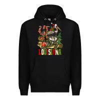Black Christmas Louisiana Premium Hoodie - BarkalooDesign