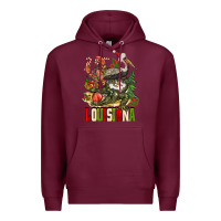 Burgundy Christmas Louisiana Premium Hoodie - BarkalooDesign