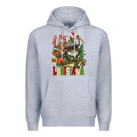 Heather Grey Christmas Louisiana Premium Hoodie - BarkalooDesign