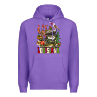 Purple Christmas Louisiana Premium Hoodie - BarkalooDesign