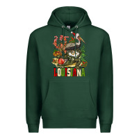 Sports Green Christmas Louisiana Premium Hoodie - BarkalooDesign
