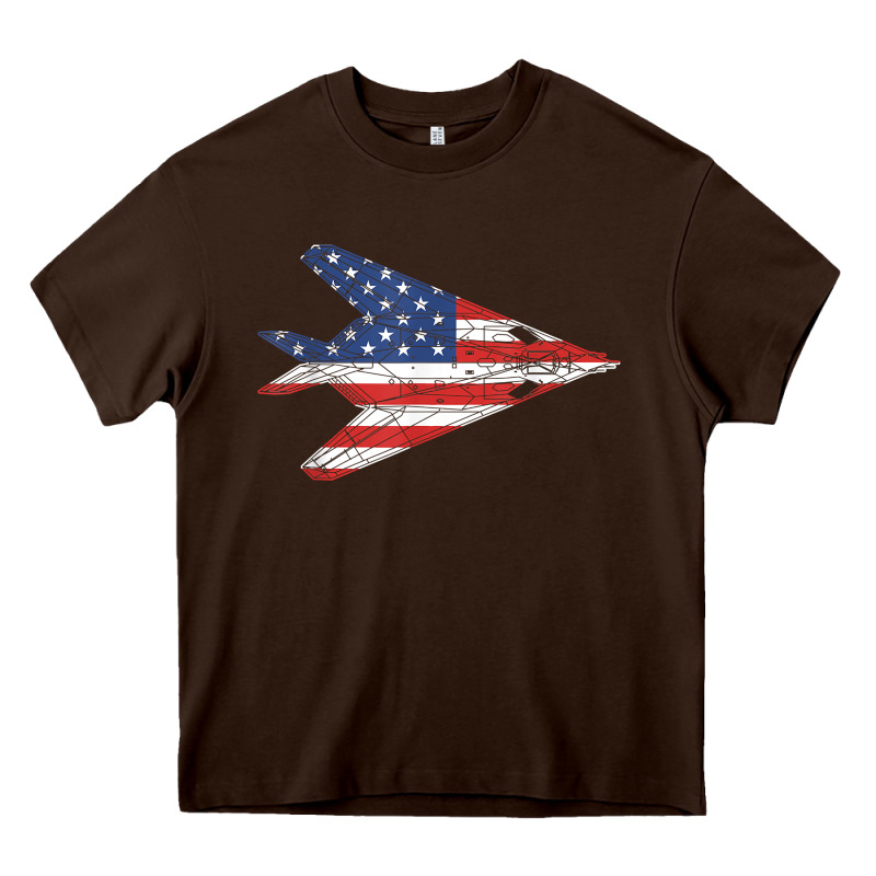 F 117 Stealth Nighthawk Aircraft American Flag F117 T Shirt Heavy Core Tee by linhVisuals | Teevron