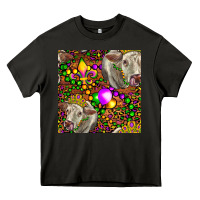 Asphalt Mardi Gras Cow Leopard Seamless Pattern Heavy Core Tee - FaDigitalArtStudio
