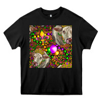 Black Mardi Gras Cow Leopard Seamless Pattern Heavy Core Tee - FaDigitalArtStudio