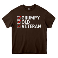 Chocolate Brown grumpy old veteran patriotic american military veteran t shirt Heavy Core Tee - linhVisuals
