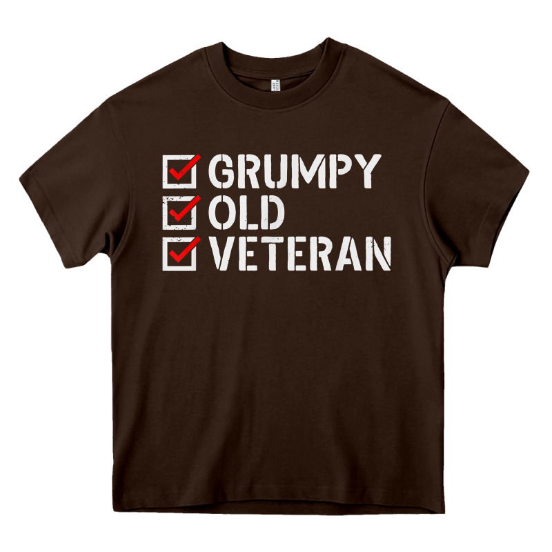 Grumpy Old Veteran Patriotic American Military Veteran T Shirt Heavy Core Tee by linhVisuals | Teevron